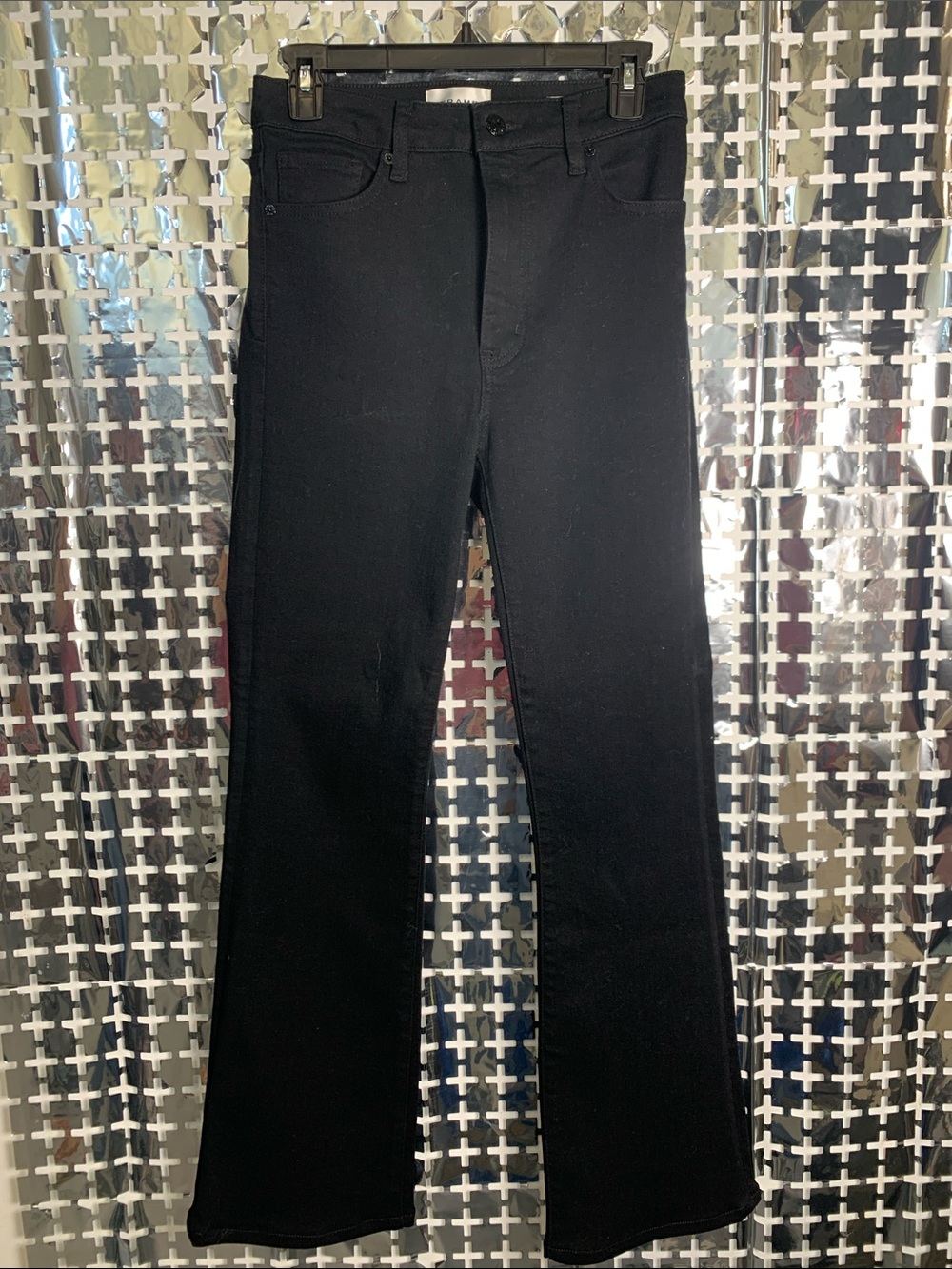 Frame Denim Black Wide-Leg Jeans